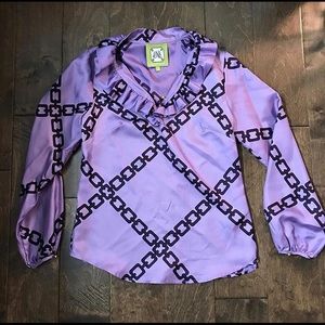 Elizabeth McKay size 2 purple top